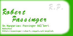 robert passinger business card